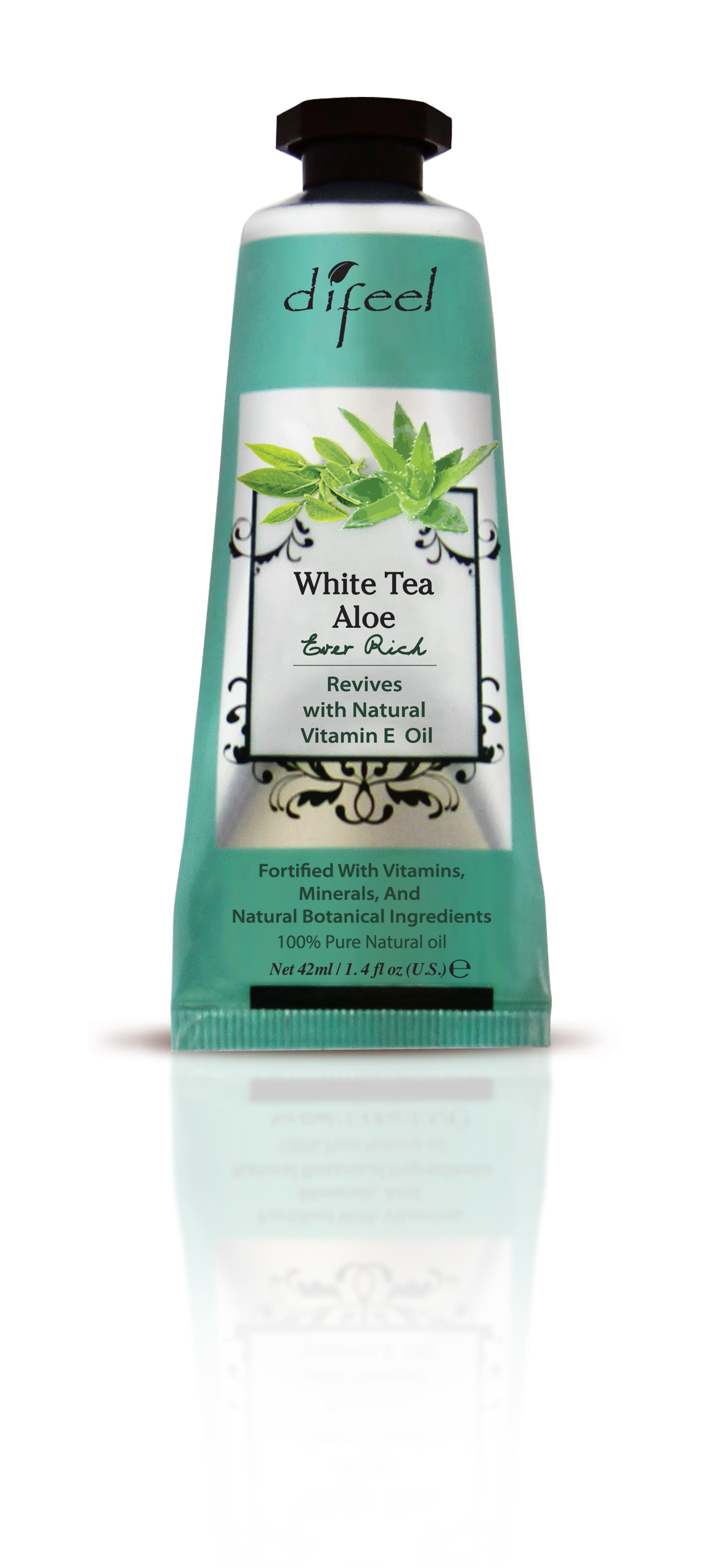 Sunflower Difeel Hand Cream, White Tea & Aloe, 1.4 Fl Oz