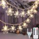 thumbnail image 2 of Guirnalda de luces navideñas con forma de copo de nieve, cadena de luces de hadas de 5 m/10 m, 220 V, para exteriores, para el hogar, bodas, fiestas, decoración de Año Nuevo, 2 of 5