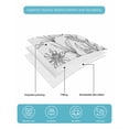 thumbnail image 5 of Grey Flowers Full Size Down Alternative Comforter, Lightweight Comforter Quilt Bedding Set with Pillow Shams Garden Botanical Leaf Watercolor White All Seasons Bed Comforter Duvet Insert 78"x90", 5 of 7
