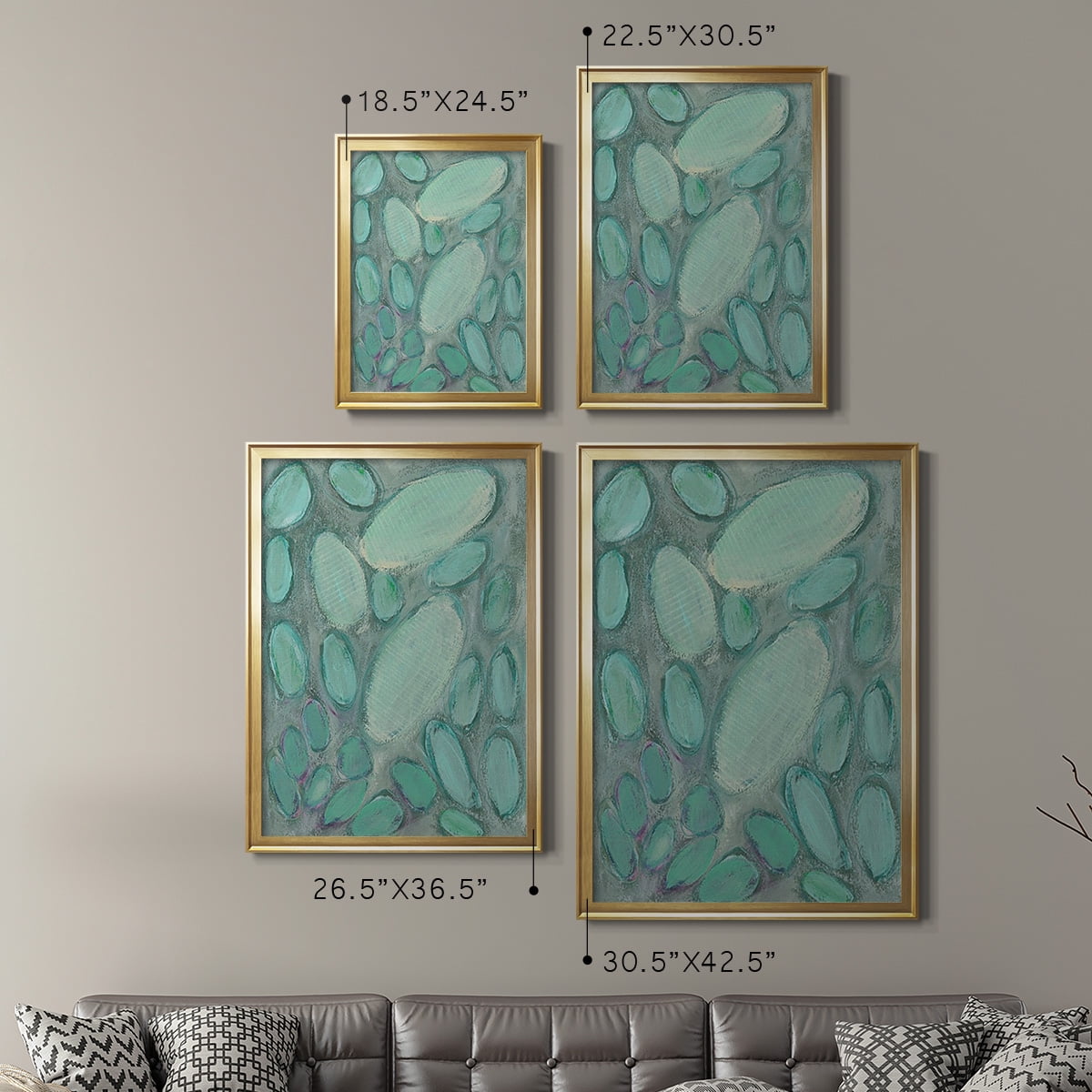 Blue Orbs II Premium Framed Print, in Gold, Black, or Silver - Ready to Hang