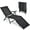 Black, variant on Gymax Outdoor Adjustable Chaise Lounge Chair Patio Beach Folding Recliner Lounge Black