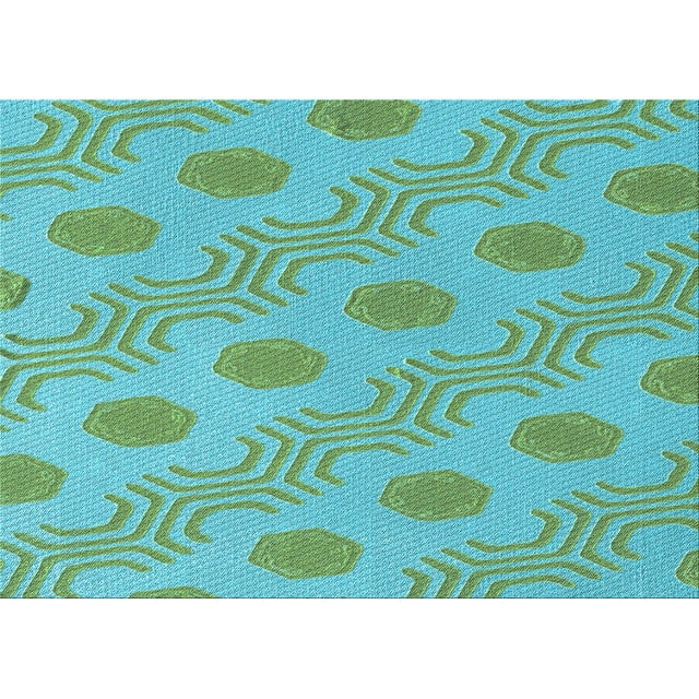 Ahgly Company Machine Washable Indoor Rectangle Transitional Medium Sea Green Area Rugs, 8' x 12'