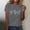 Gray, variant on Shirts for Women Crew Neck Shirts Short Sleeve Summer Tops Wine M