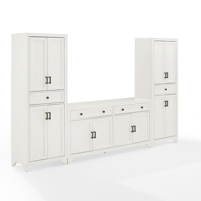 Crosley Furniture Tara 3PC Entertainment Center/Sideboard with
