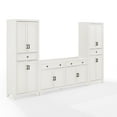 thumbnail image 4 of Crosley Furniture Tara 3PC Entertainment Center/Sideboard with Pantries in White, 4 of 16