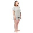 thumbnail image 5 of Fruit of the Loom Women's Soft and Breathable Short Sleeve Crew Top & Pajama Short Set, Sizes S-4X, 5 of 11