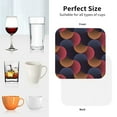 thumbnail image 6 of Sigee Circular Stripes for Water-Resistant, Heat-Resistant, Non-Slip Leather Coasters Set, Ideal for Coffee Table, Office, Bar, Home Decor-Square, 6 of 6
