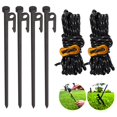 thumbnail image 1 of Juego de Estacas para Tienda NACETURE Resistentes de 30 cm, Paquete de 4 con Cuerda para Camping, 1 of 8