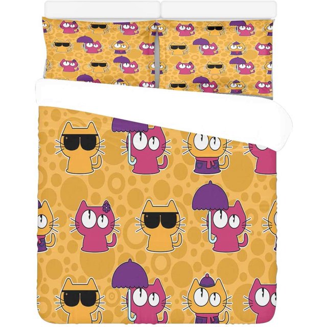 ABPHQTO Juego de ropa de cama de 3 piezas Funda de edredón con 2 fundas de almohada para el hogar Ropa de cama Decoración de la habitación
