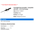 thumbnail image 2 of Front Right Strut Assembly - Compatible with 2001 - 2012 Ford Escape 2002 2003 2004 2005 2006 2007 2008 2009 2010 2011, 2 of 2