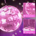 thumbnail image 5 of Queroig Disco Ball, 12"/16"/20" Mirror Disco Ball for DJ Club Party Live Stage Wedding Home Decor, Light Effect Mirror Ball with Hanging Rin, 5 of 6