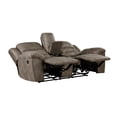 thumbnail image 3 of Henry 81 Inch Dual Manual Recliner Loveseat Brown Microfiber- Solid Wood, 3 of 6