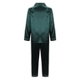 thumbnail image 6 of Pajamas for Women Set Button down Satin Silk Sleepwear Sets Long Sleeve V Neck Loungewear Long Pants Nightwear, 6 of 7