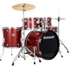 Ludwig Accent 5-Piece Drum Kit With 22" Bass Drum, Hardware and Cymbals Red Sparkle