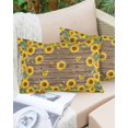 thumbnail image 6 of Sunflower Throw Pillow Cover 20 x 36 Inch Decorative Pillow Cover Brown Wood Grain Rustic Farmhouse Bee Lumbar Pillowcase Seasonal Rectangle Cushion Case for Couch Sofa Bed Living Room, 6 of 7