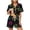 Black, variant on Pajamas Set for Women Button Down Short Sleeve Shirt and Baggy Drawstring Shorts Sleepwear Cute Printed Lounge Shorts Pj Sets