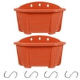 thumbnail image 1 of 2 Sets Hanging Flower Pot Wall Hanging Flower Bucket Flowerpot with Hooks, 1 of 8
