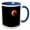 Blue/White, variant on 3drose, Super Blood Moon and Lunar Eclipse January 20, 2019., 11oz Two-tone Yellow Mug