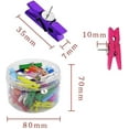 thumbnail image 2 of Push Pins With Clips 50 Pieces Colored Wooden Push Pins With Clips For Photos Gift, 2 of 4
