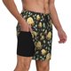 thumbnail image 2 of Fotbe Octopuses And Leaves Traje de Baño para Hombre – Shorts de Natación de Secado Rápido con Forro y Bolsillos-3X-Large, 2 of 6