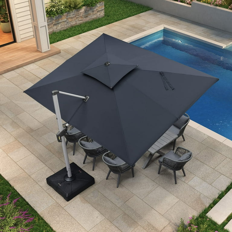 11 blue patio umbrella 11' Twist Tilt Umbrella - Outdoor Shade