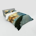 thumbnail image 3 of Ambesonne Winter Bedding Set 3 Pcs, Central Park New York, Twin, Orange White Olive Green, 3 of 3