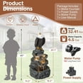 thumbnail image 6 of HOMEDIARY 39.1" H Outdoor Water Fountain, 4-Tier Cascading Waterfall Fountain with LED & Adjustable Pump, Garden Water Feature with Bald Eagle Statue, Natural Rock Finish for Patio, Backyard & Indoor, 6 of 7
