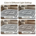 thumbnail image 7 of ODIKA 3'x5' Ultra-Soft Throw Mat, Geometric Minimalist Interlocking Lines Symmetrical Balance Grey None Washable, Bare feet friendly, Easy Care Indoor rug for Bedside, Vanity, 7 of 7