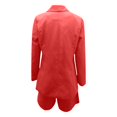 thumbnail image 5 of Women Sexy Bussiness Outfits 3 Piece Open Front Button Blazers + Crop Tops + Belted Shorts Casual Comfy Elegant Suit Sets, 5 of 6