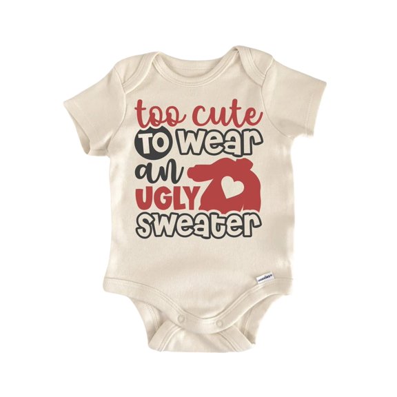 Ugly Sweater Newborn Baby Bodysuit