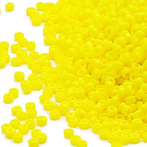 Miyuki Round Rocailles 6/0 Opaque Bright Yellow Seed Beads RR-404 