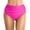 Pink, variant on Women High Waisted Bikini Bottom Retro Ruched Swim Short Shirred Tankinis Brief (Red,M)