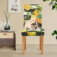 thumbnail image 5 of Orange and Lemon Versatile Chair Slipcovers for Dining Room, Stretchy Cloth Chair Covers, Armless Dining Chairs Covers Set of 4, Chair Covers Washable, 5 of 6