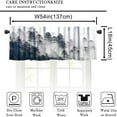 thumbnail image 5 of Green Forest Tree Valance Curtain Pine Coniferou Trees Forest Watercolor Style Rod Pocket Valance Window Treatments Short Curtains for Kitchen Farmhouse Decor 54x18inch, 5 of 6