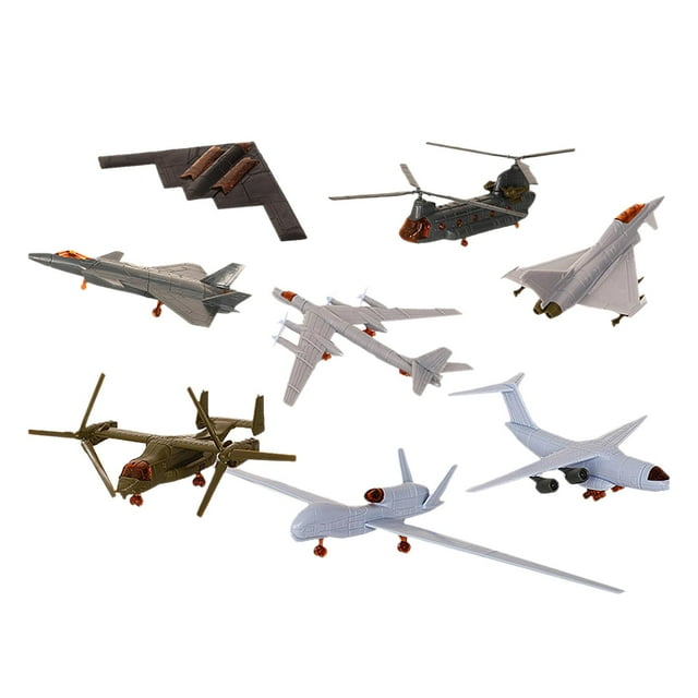 TISHITA 8 Pcs Modèle d'Avion Ornement d'Étagère Kits de Construction pour Filles Enfants Style B