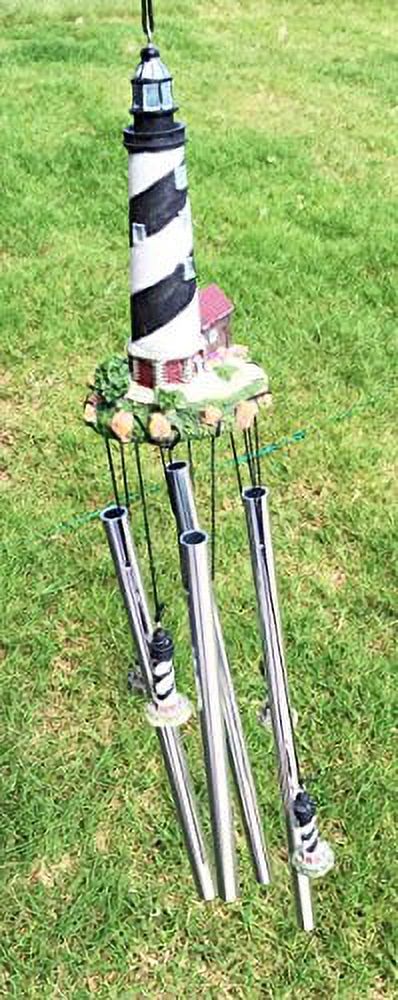 Cape Hatteras Lighthouse Nautical Beacon Resonant Relaxing Wind Chime Patio Garden Decor