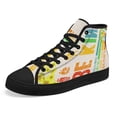 thumbnail image 6 of Hippie Sign Languages Asl Be Kind Sunflower High Top Canvas Shoes Sneakers Black Size 5, 6 of 7
