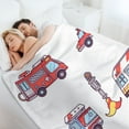 thumbnail image 6 of Fire Engine Car Truck for Women Men Kids Flannel Throw Blankets Soft Fuzzy Lightweight for Home Decor Couch Bed Sofa, 6 of 8