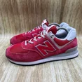 thumbnail image 3 of New Balance 574 Men's Size 9.5 D Red Suede Casual Sneakers Shoes ML574ERD, 3 of 6