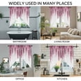 thumbnail image 3 of Pink Swag Valances for Windows 2 Pack, Kitchen Window Curtains 36 Inch Length, Summer Botanical Leaves Watercolor Privacy Swag Curtains for Living Room/Bathroom with Rod Pocket 36"x36", 3 of 8