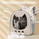 thumbnail image 5 of Mochila de animales de PU Ventana transparente Suministros para mascotas resistentes al desgaste (Caqui), 5 of 8