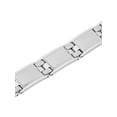 thumbnail image 2 of Mens Stainless Steel High Polish Square Link Bracelet 8.5 - Mens bracelet, 2 of 5