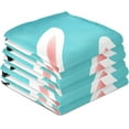 thumbnail image 5 of Cute Bunny Ear Kitchen Tea Towels Set of 4 Absorbent Hand Dish Towels, Rabbit Cute Easter Dishcloths Lint-Free 18x28 Inch Fast Drying for Cooking Baking Home Clean, 5 of 5
