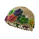thumbnail image 5 of Gorro de crochet con flores, elegante gorro floral para viajes, citas, ropa de calle, playa y viajes. Caqui, 5 of 9