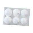 thumbnail image 3 of 6 adornos navideños de bolas para árbol de Navidad, adornos colgantes de 8 cm para Lentejuelas blancas, 3 of 9