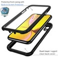 thumbnail image 2 of Seacosmo Étui iPhone XR, [Protecteur d'Écran Intégré] Full XR, Noir1, 2 of 7