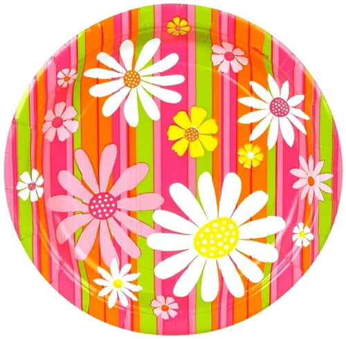 daisy paper plates