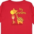 thumbnail image 4 of Inktastic My Grandma Loves Me Giraffe Boys or Girls Long Sleeve Toddler T-Shirt, 4 of 5