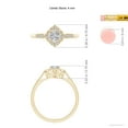 thumbnail image 4 of ANGARA Natural Style Diamond Ornate Engagement Ring in 14K Yellow Gold for Women (Size-4mm| Color-I-J| Clarity-I1-I2) | April Birthstone, Anniversary, Jewelry Gift for Women | Natural Diamond Ring, 4 of 8