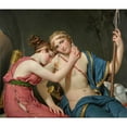 thumbnail image 2 of Jacques Louis David 14x12 Gold Ornate Wood Frame and Double Matted Museum Art Print Titled - The Farewell of Telemachus and Eucharis (1818), 2 of 4
